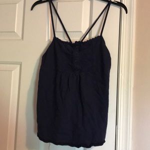 Navy blue cross back tank